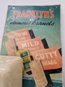 A FRANKLYNS TOBACCO PRINTED TIN POSTER