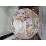 TWO CHINESE EXPORT PORCELAIN OCTAGONAL SOUP PLATES