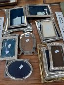 SILVER AND ELECTROPLATE PHOTOGRAPH FRAMES