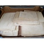 A QUANTITY OF 18th AND EARLY 19th C. LEGAL DOCUMENTS, LAND SALES, ETC.