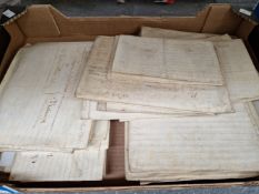 A QUANTITY OF 18th AND EARLY 19th C. LEGAL DOCUMENTS, LAND SALES, ETC.