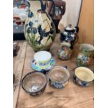 A COLLECTION OF PAUL JACKSON CORNISH POTTERY TO INCLUDE A LARGE JUG