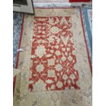 A SMALL MODERN EASTERN STYLE RUG TOGETHER WITH ANOTHER