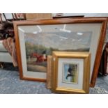 A PAIR OF PRINTS OF THE 1833 GOODWOOD GOLD CUP TOGETHER WITH ANOTHER PAIR OF RACING PRINTS