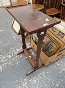 A SMALL 19th C. READING TABLE.
