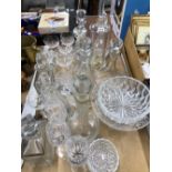 DECANTERS, DRINKING GLASS AND BOWLS