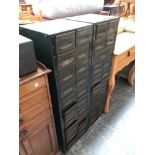TWO INDUSTRIAL STEEL MULTI DRAWER UNITS