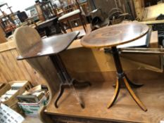 A VICTORIAN OCCASIONAL TABLE AND ONE OTHER