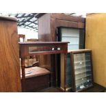 FOUR DISPLAY CABINETS