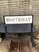 A WHITE WAY ROAD SIGN