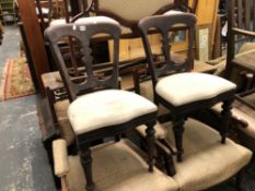 A PAIR OF VICTORIAN DINING CHAIRS