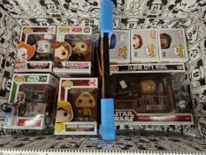 A COLLECTION OF FUNKO POP MOVIE VINYL STAR WARS AND OTHER FIGURES