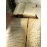 TWO 19th C. BOOKS HAND WRITTEN IN INK, ONE ON THE HUMAN EYE AND THE OTHER OF POEMS