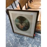 GILT FAMED COLOUR PRINT SIGNED ARTHUR COX