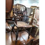 A 19th C. WINDSOR CHILDS CHAIR.