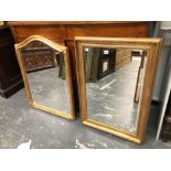 TWO GILT FRAMED MIRRORS