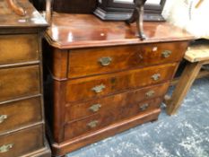 A 19th C. FRENCH WALNUT SECUTARE CHEST