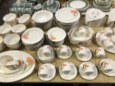 A VILLEROY AND BOCH IRIS PATTERN DINNER AND COFFEE SERVICE