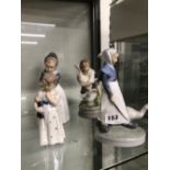 FOUR COPENHAGEN PORCELAIN FIGURES