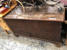 A 19th C. LARGE PINE MULE CHEST.