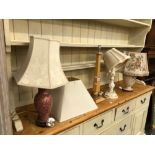 VARIOUS TABLE LAMPS