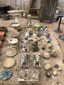 VARIOUS STONE AND OTHER GARDEN ORNAMENTS
