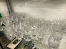 A PART SET OF DRINKING GLASS, OTHER DRINKING GLASS AND GLASS WARE