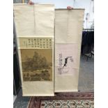 TWO ORIENTAL SCROLLS AFTER HUAME SHEN AND WU CHEN