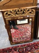 A ORIENTAL STYLE LACQUERED WALL MIRROR