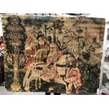 A LARGE ANTIQUE TAPESTRY STYLE PANEL