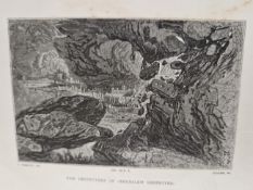 AFTER WILLIAM BLAKE A COLLECTION OF ANTIQUE PRINTS OF BIBLICAL SCENES, UNFRAMED. OVERALL SIZE 14 x