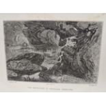 AFTER WILLIAM BLAKE A COLLECTION OF ANTIQUE PRINTS OF BIBLICAL SCENES, UNFRAMED. OVERALL SIZE 14 x