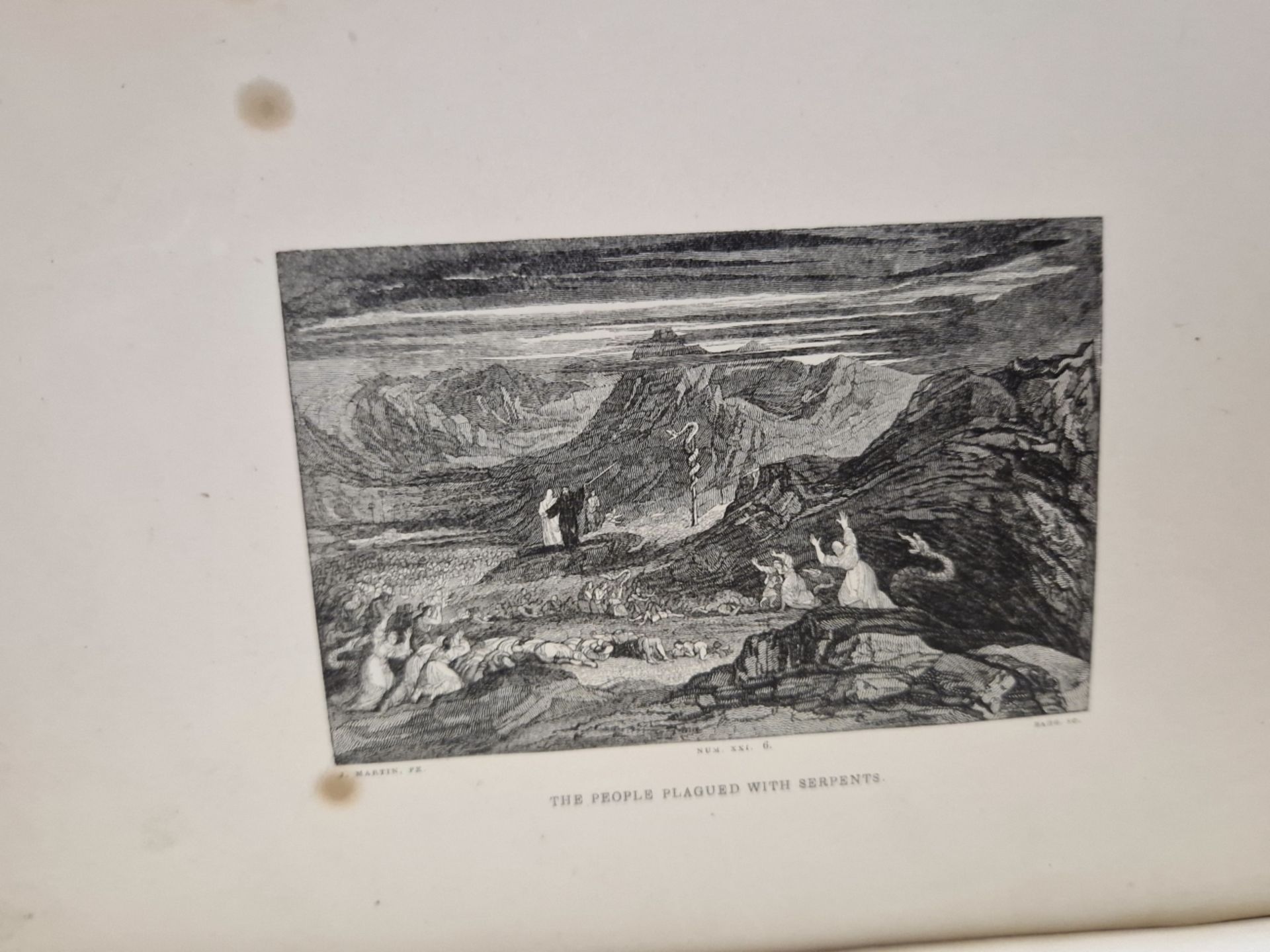 AFTER WILLIAM BLAKE A COLLECTION OF ANTIQUE PRINTS OF BIBLICAL SCENES, UNFRAMED. OVERALL SIZE 14 x - Image 2 of 5