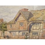 THOMAS GARRATT EARLY 20th CENTURY ENGLISH SCHOOL A GROUP OF FOUR VILLAGE VIEWS, WATERCOLOURS,