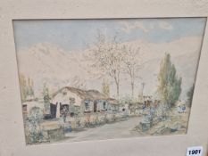 EARLY 20th CENTURY CONTINENTAL SCHOOL THREE COUNTRY VILLAGE VIEWS, SIGNED INDISTINCTLY,
