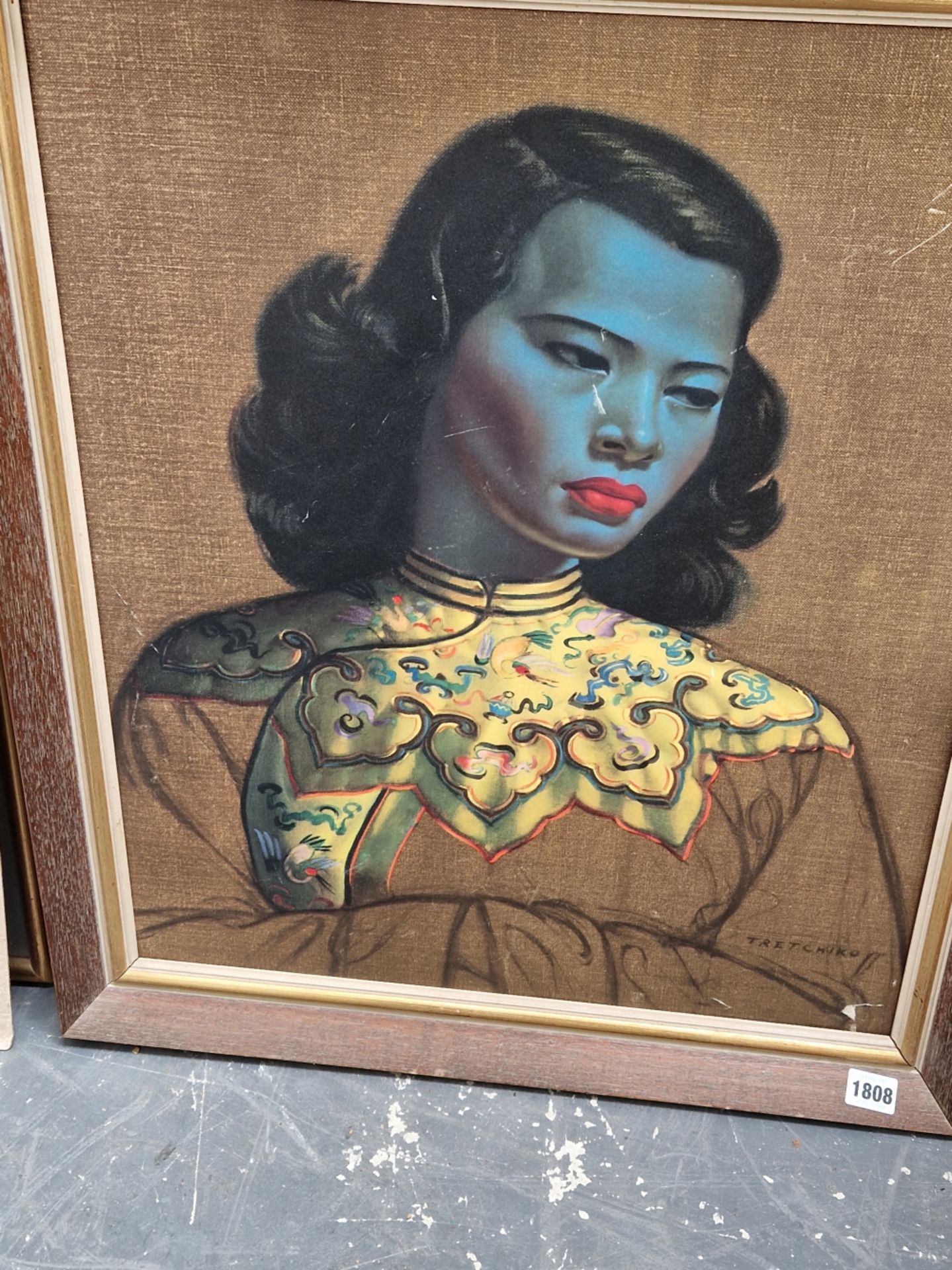 AFTER TRETCHIKOFF A VINTAGE PRINT OF A CHINESE GIRL. 61 x 51cms - Image 2 of 3