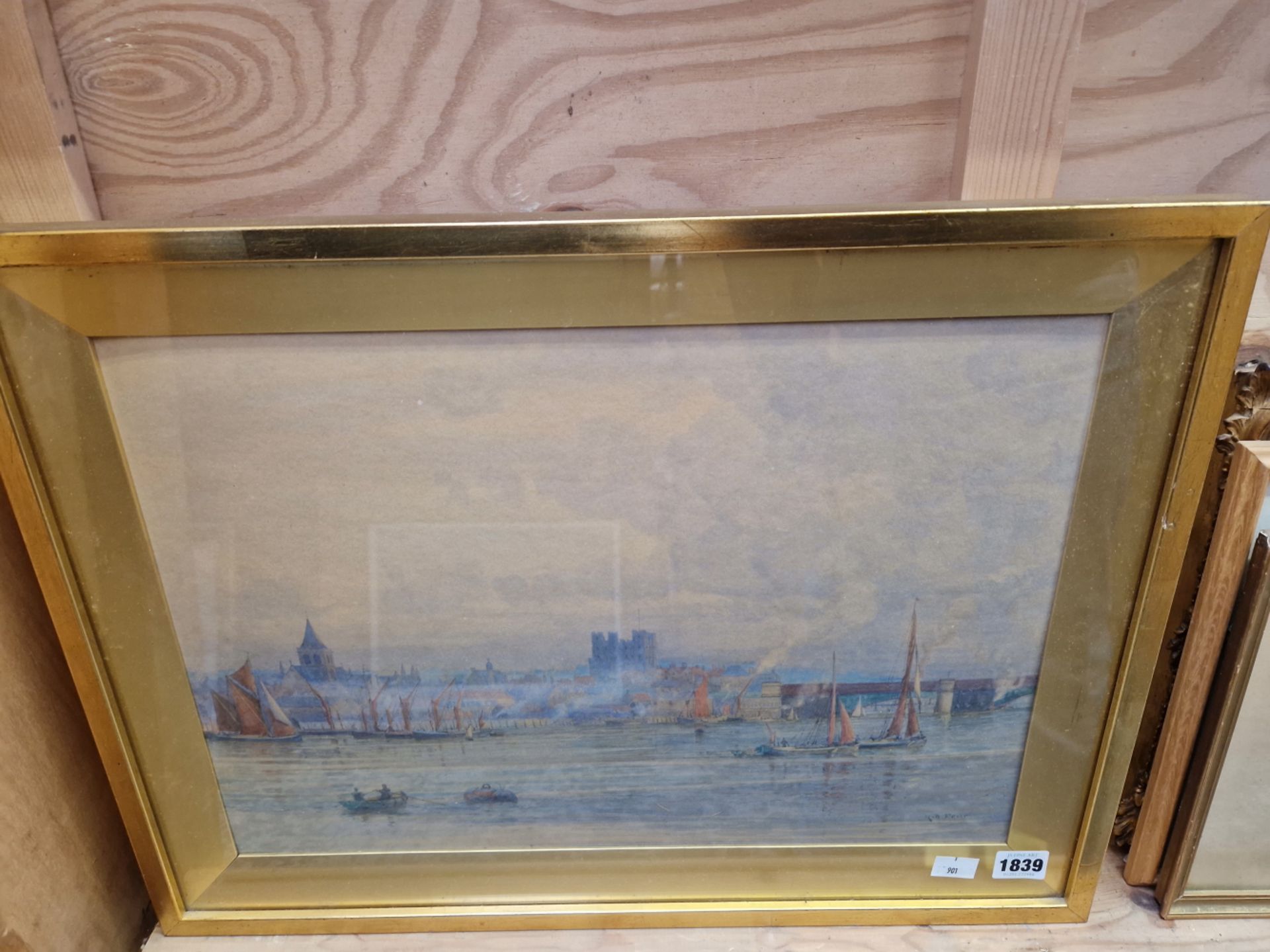 R. B. FREER 19th/20th CENTURY ENGLISH SCHOOL TWO RIVER VIEWS, SIGNED, WATERCOLOURS. 32 x 47cms (2) - Image 3 of 13