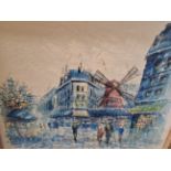 TWO 20th CENTURY LANDSCAPE OIL PAINTINGS OF PARIS SCENES, BOTH SIGNED INDISTINCTLY, OIL ON BOARD. 50