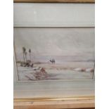 STEPHEN BLUNDELL EARLY 20th CENTURY ENGLISH SCHOOL FIGURES ALONG THE NILE, A PAIR, SIGNED,