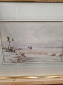 STEPHEN BLUNDELL EARLY 20th CENTURY ENGLISH SCHOOL FIGURES ALONG THE NILE, A PAIR, SIGNED,