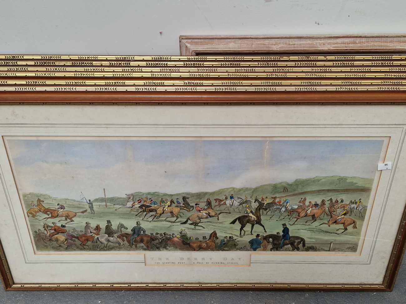 AFTER H. K. BROWNE (PHIZ) EIGHT COMIC DERBY VIEWS, UNIFORM GILT DECORATED WALNUT FRAMES. OVERALL - Image 7 of 9