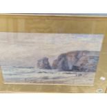 W. W. MAY 19th/20th CENTURY ENGLISH SCHOOL A CORNISH COASTAL VIEW, SIGNED, WATERCOLOUR. 35 X 52cms