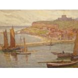 J. DRUMMOND 19th/20th CENTURY ENGLISH SCHOOL A VIEW OF WHITBY, SIGNED, WATERCOLOUR, MOUNTED BUT