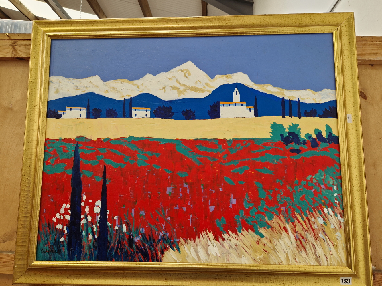 MICHAEL SAVILLE CONTEMPORARY SCHOOL. ARR. LES ANDELLIS PROVENCE, SIGNED, OIL ON BOARD. 71 x 91cms - Image 2 of 3