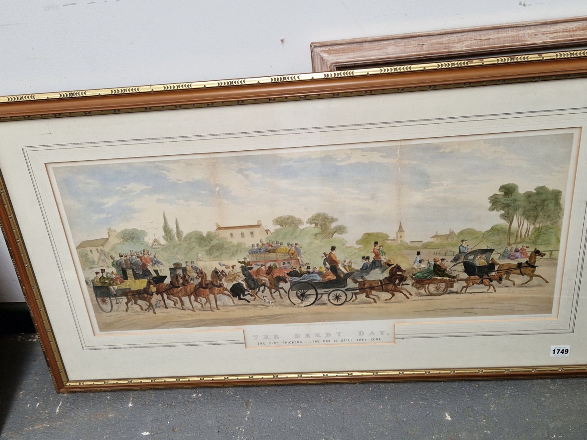 AFTER H. K. BROWNE (PHIZ) EIGHT COMIC DERBY VIEWS, UNIFORM GILT DECORATED WALNUT FRAMES. OVERALL - Image 2 of 9