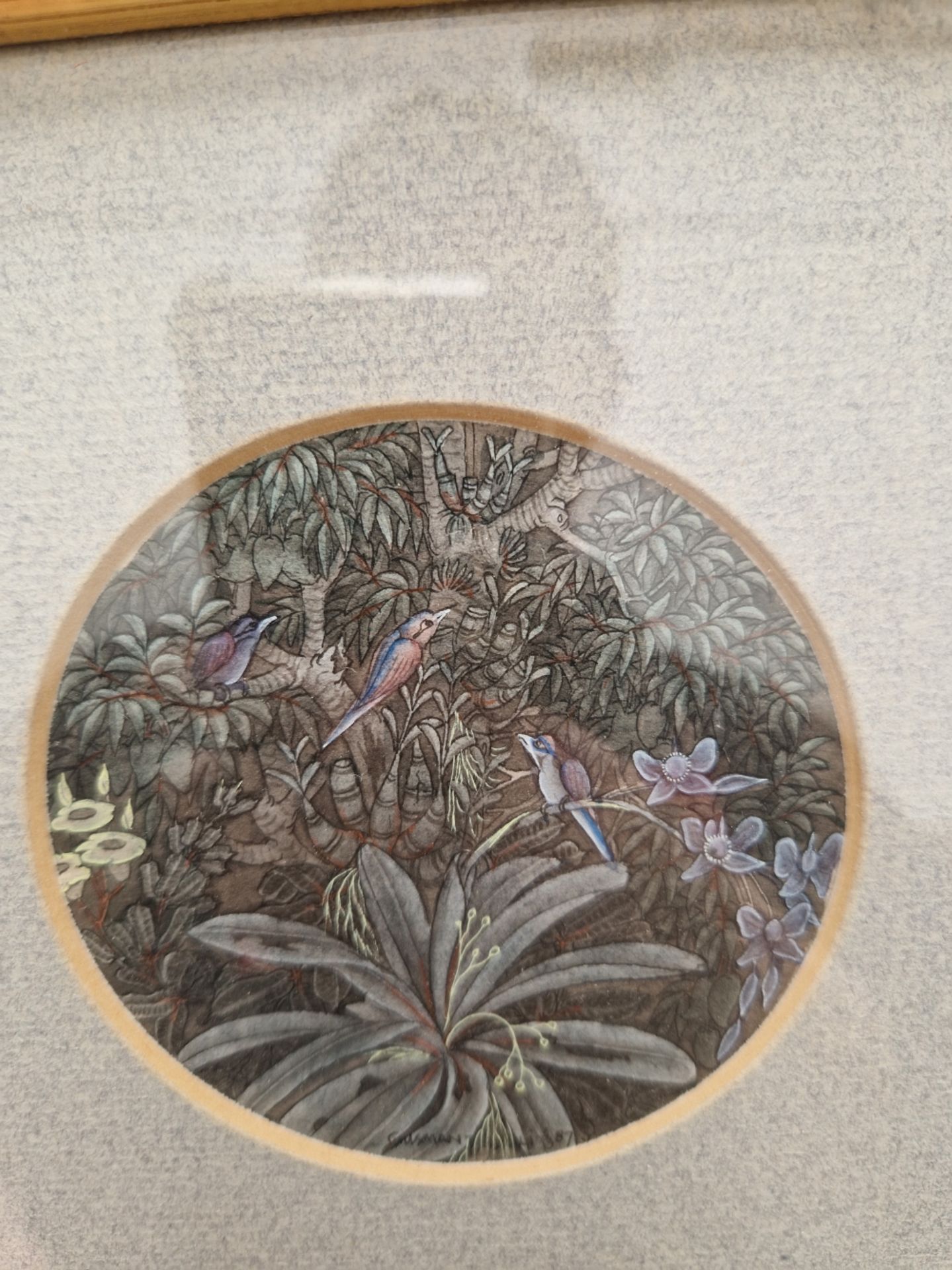 A GROUP OF DECORATIVE INDONESIAN CONTEMPORARY WATERCOLOURS TOGETHER WITH VARIOUS ANTIQUE AND LATER - Image 3 of 12