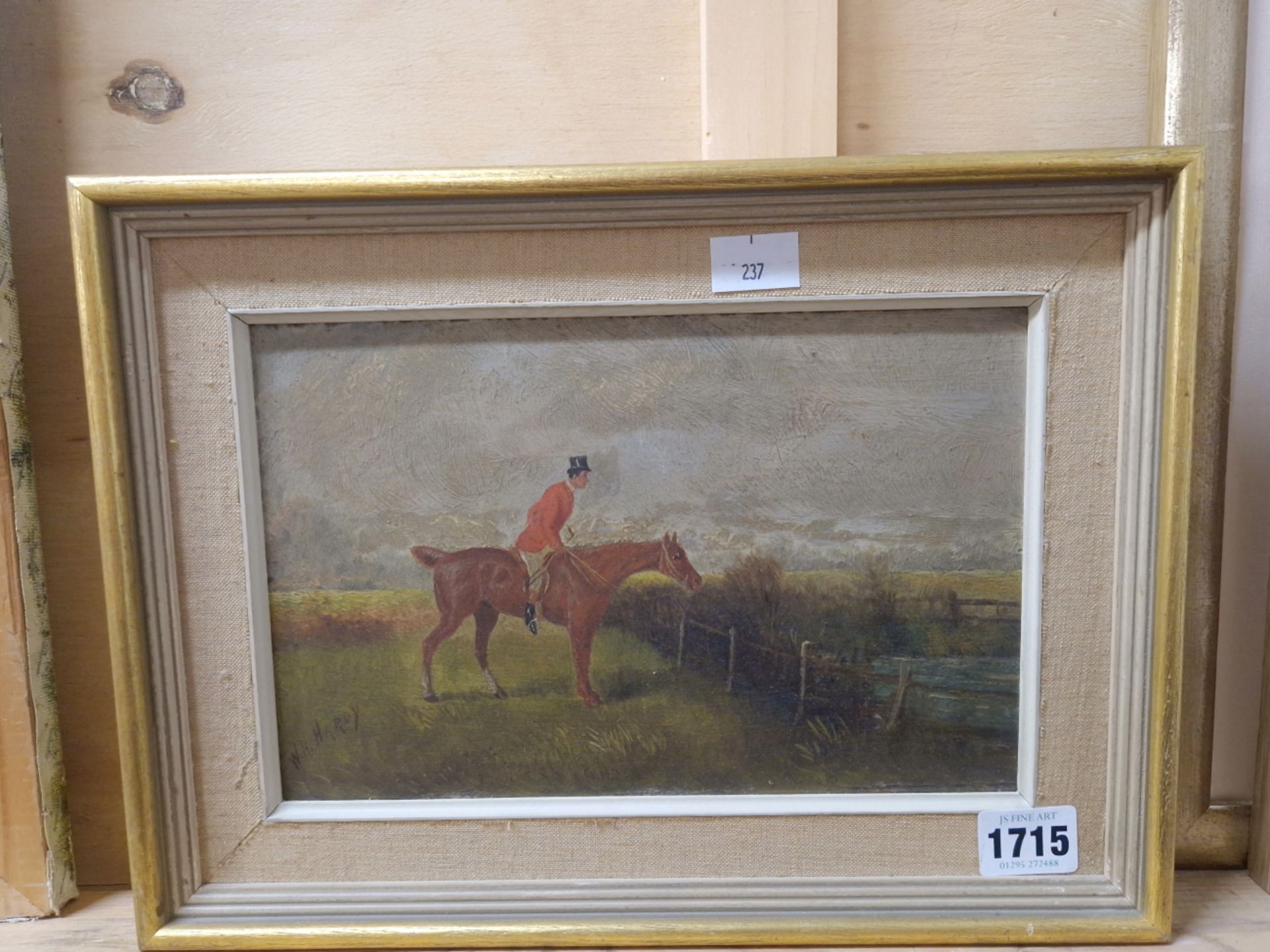 W. R. HARDY (19th/20th ENGLISH SCHOOL) TWO COMIC EQUESTRIAN SCENES, SIGNED, OIL ON BOARD. 16 x 25cms - Image 2 of 6