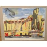 CHRISTOPHER CORR ) 1955 - ) ARR. WOOLWICH ODEON PENCIL SIGNED LIMITED EDITION COLOUR PRINT 53 x