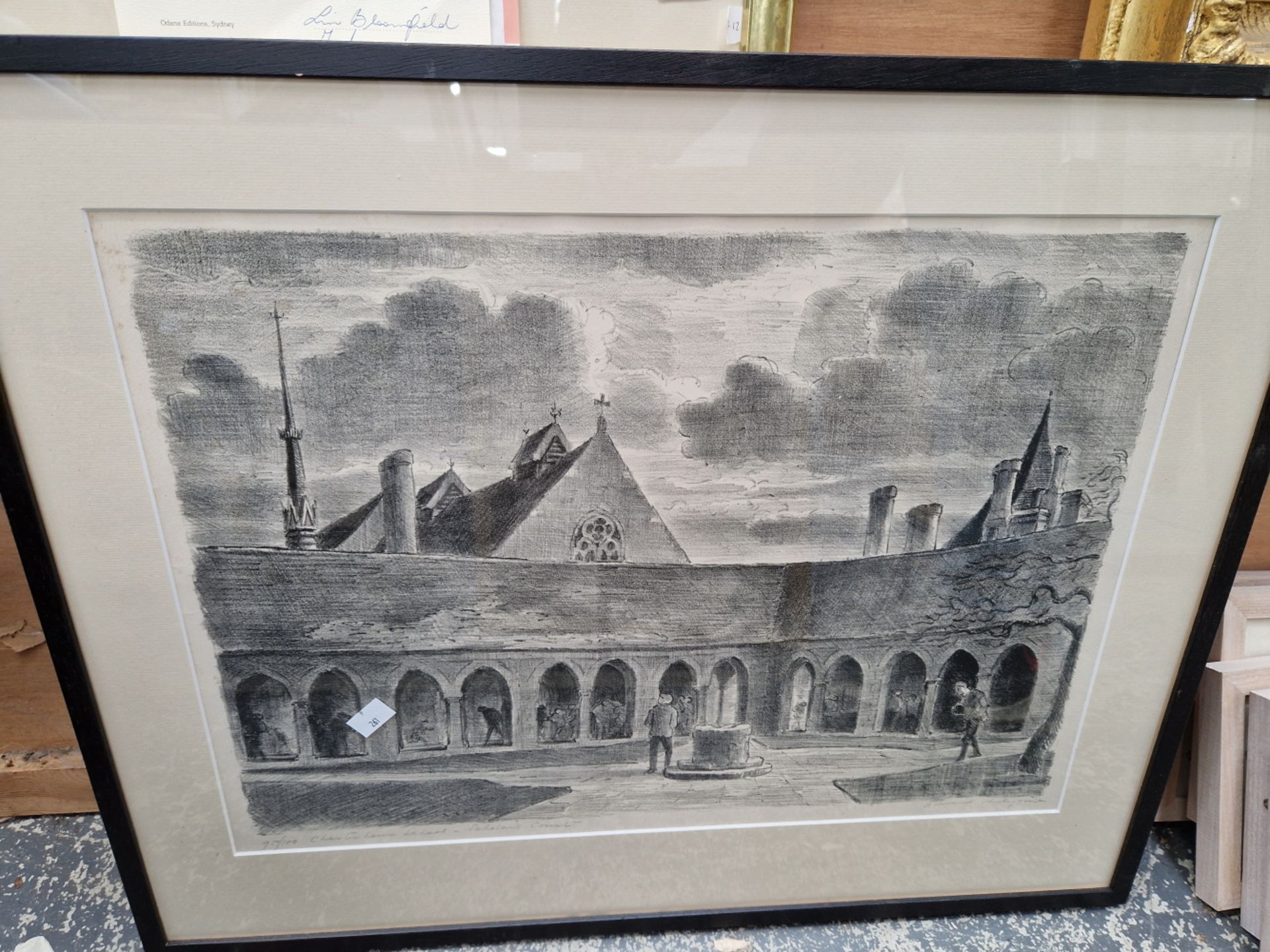 EDWARD ARDIZONE A PENCIL SIGNED LIMITED EDITION PRINT OF CHARTER HOUSE SCHOOL. 40 x 56cms TOGETHER - Image 3 of 5