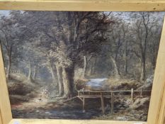 R. MARSHALL 19th/20th CENTURY ENGLISH SCHOOL TWO RIVER VIEWS, SIGNED, OIL ON CANVAS, IMPRESSIVE GILT